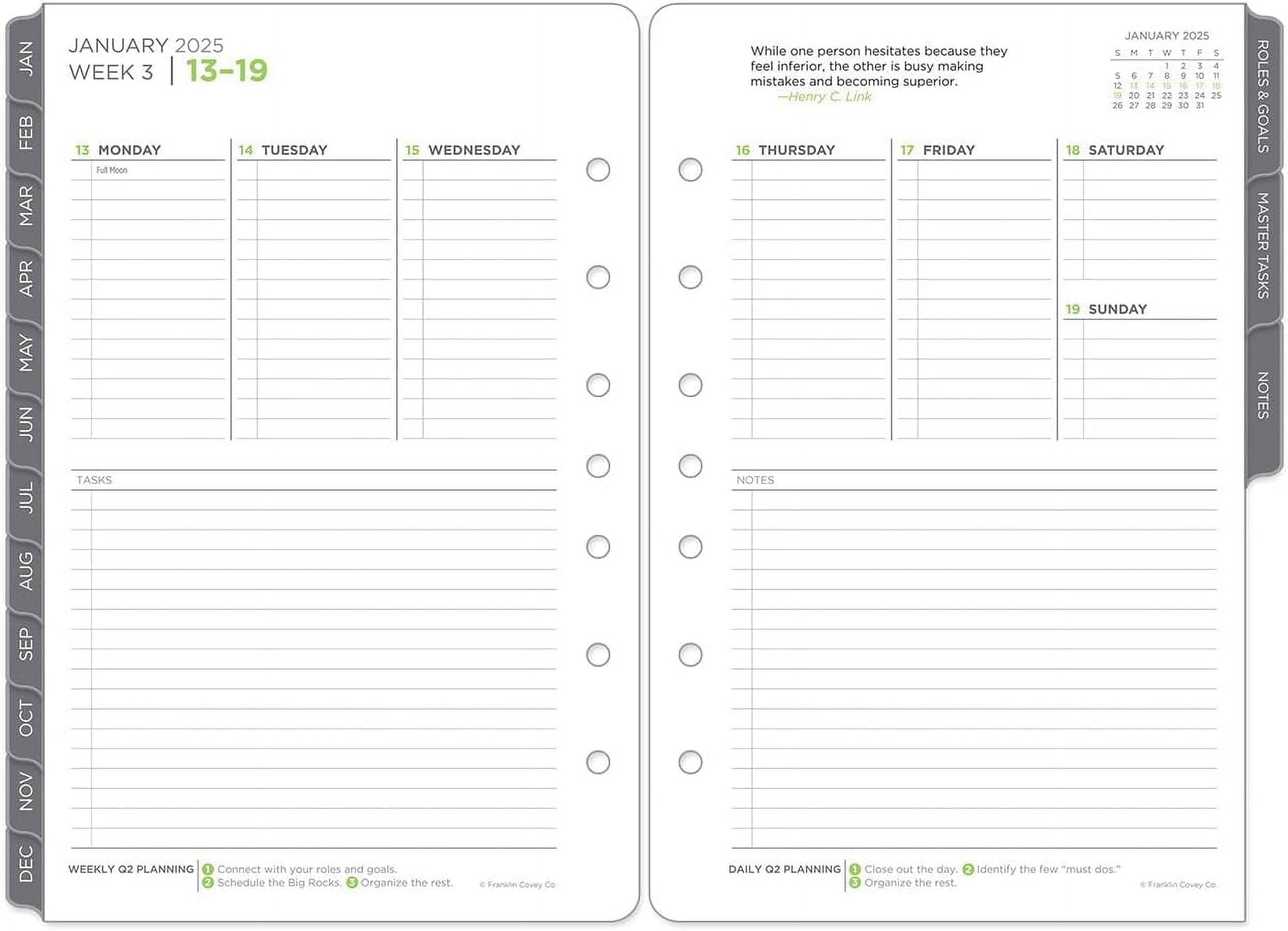 FranklinCovey - The 5 Choices Weekly Ring-Bound Planner (Classic, Jan ...