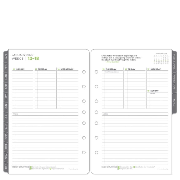 FranklinCovey The 5 Choices Weekly Ring-bound Planner (Jan 2026 - Dec 2026, Classic Size)