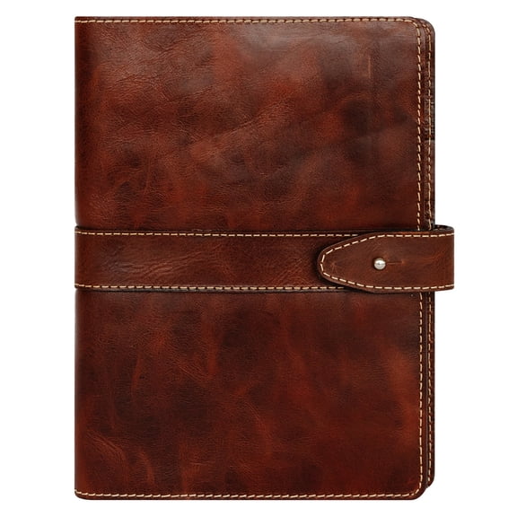 FranklinCovey Torino Leather Snap Wire-bound Cover (Classic Size, Cognac)
