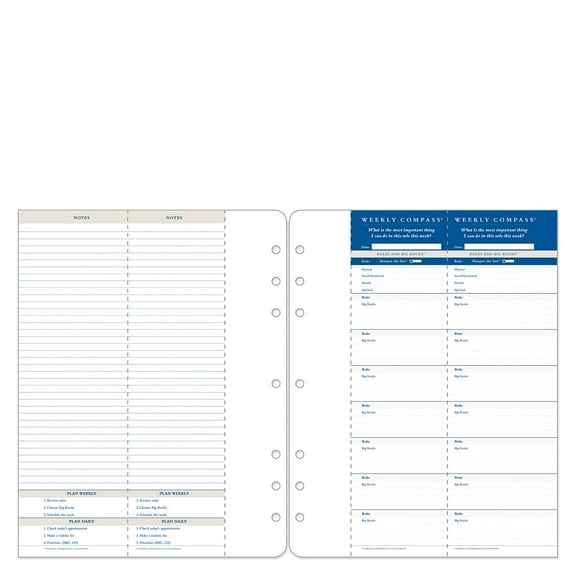 FranklinCovey Weekly Compass Cards (Monarch Size)