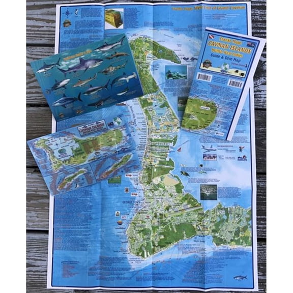 Franko Maps  Cayman Islands Dive & Adventure Map Pack