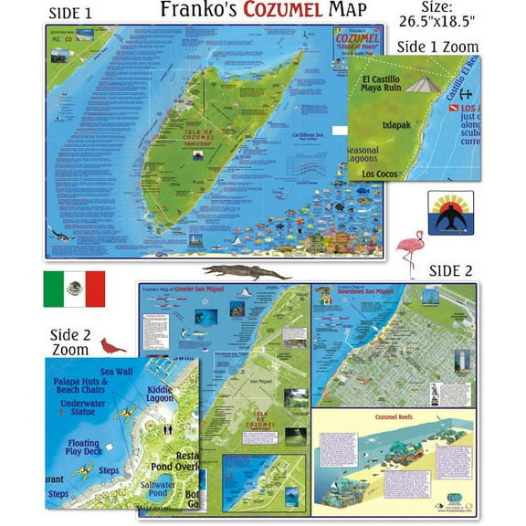 Franko Maps - Cozumel Dive Map