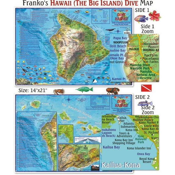 Franko Maps - Hawaii Dive Map