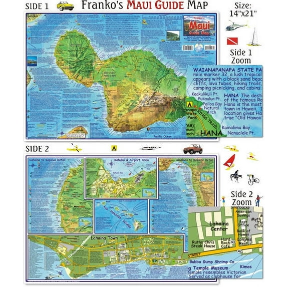 Franko Maps - Maui Guide Map