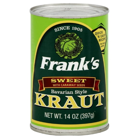 Franks - Sauerkraut Bavarian - 14 Oz, Case of 24