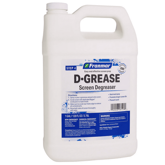 Franmar Screen Degreaser - D-Grease - for screen printing (Gallon)