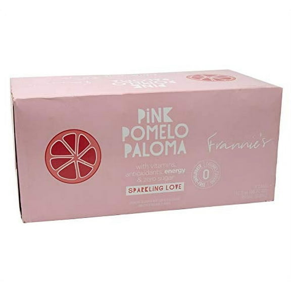 Frannie's Sparkling Beverage- Zero Calories & Sugar, Aspertame Free: 8-Pack 12 fl. oz. Cans Pink Pomelo Paloma