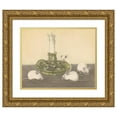 thumbnail image 1 of Frans Everbag 14x12 Gold Ornate Wood Frame and Double Matted Museum Art Print Titled - Four Mice Near a Candlestick (1887), 1 of 4