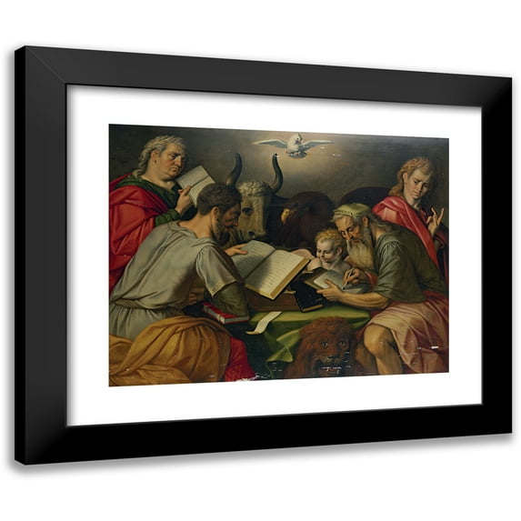 Frans Floris 24x19 Black Modern Framed Museum Art Print Titled - The Four Evangelists