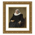 thumbnail image 1 of Frans Hals 12x14 Gold Ornate Wood Frame and Double Matted Museum Art Print Titled - Portrait of an Elderly Lady (1633), 1 of 4