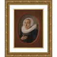 thumbnail image 1 of Frans Hals 15x18 Gold Ornate Wood Frame and Double Matted Museum Art Print Titled - Anna Van Der Aar (Born 1576, Died After 1626) (1626), 1 of 4
