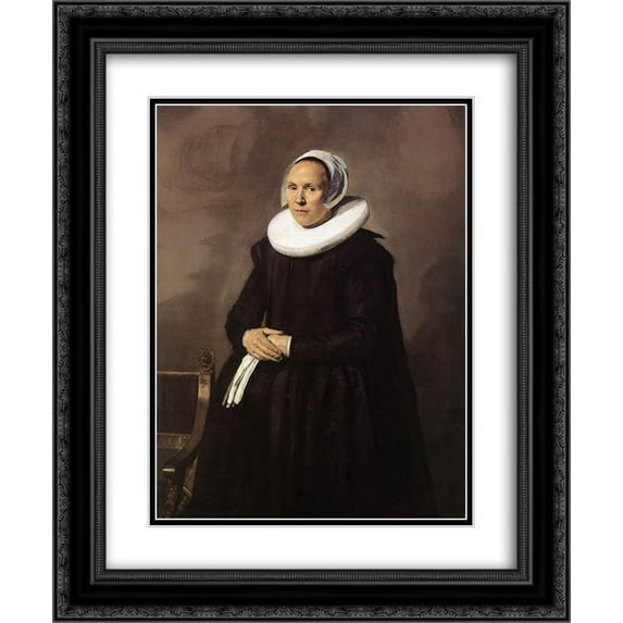Frans Hals 2x Matted 20x24 Black Ornate Framed Art Print 'Feyntje van Steenkiste'