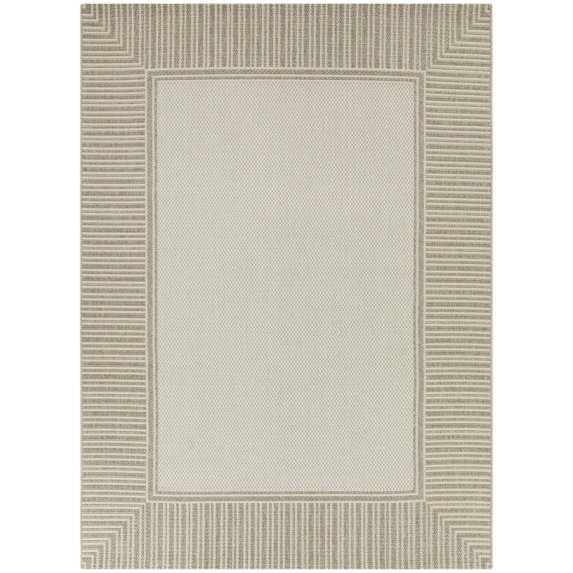 Frans Striped Border Area Rug