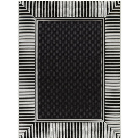 Frans Striped Border Area Rug