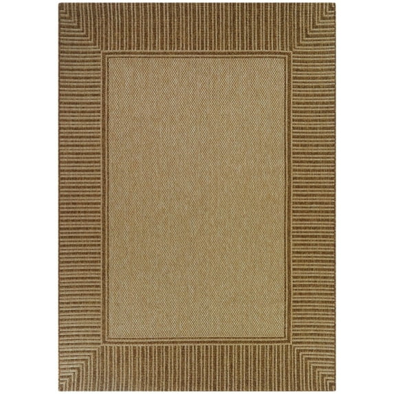 Frans Striped Border Area Rug