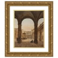 thumbnail image 1 of Frans Vervloet 15x18 Gold Ornate Wood Frame and Double Matted Museum Art Print Titled - Monte Cassino, 1 of 4