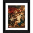 thumbnail image 1 of Frans Wouters 12x14 Black Ornate Wood Framed Double Matted Museum Art Print Titled: A Vanity with Putti, 1 of 5