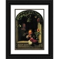 thumbnail image 1 of Frans van Mieris the Elder 11x14 Black Ornate Wood Framed Double Matted Museum Art Print Titled: Boy Blowing Bubbles (1663), 1 of 5