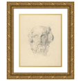 thumbnail image 1 of František Klimkovič 20x24 Gold Ornate Framed and Double Matted Museum Art Print Titled - Head Study, 1 of 4