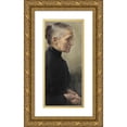 thumbnail image 1 of Frantisek Dvorak 13x24 Gold Ornate Framed and Double Matted Museum Art Print Titled - Portrait of the Artist's Mother, 1 of 4
