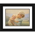 thumbnail image 1 of Frantisek Dvorak 14x11 Black Ornate Wood Framed Double Matted Museum Art Print Titled: Mother with a Child, 1 of 5