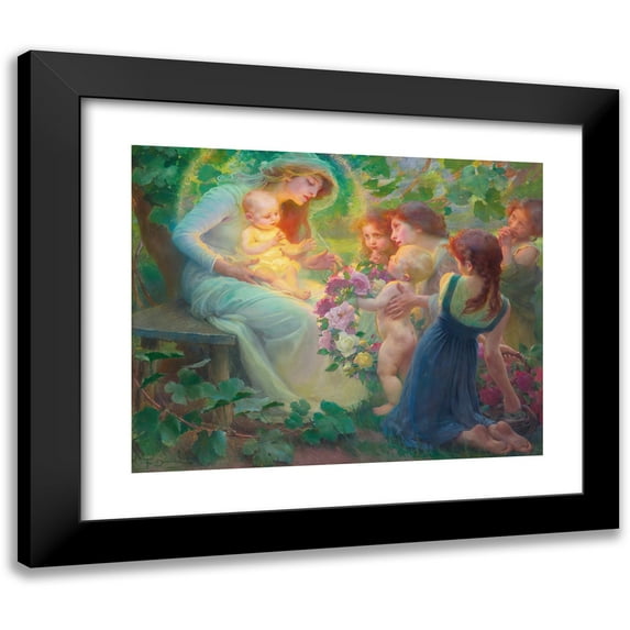 Frantisek Dvorak 18x15 Black Modern Framed Museum Art Print Titled - Mystic Roses (1911)