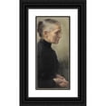 thumbnail image 1 of Frantisek Dvorak 8x14 Black Ornate Wood Framed Double Matted Museum Art Print Titled: Portrait of the Artist's Mother, 1 of 5