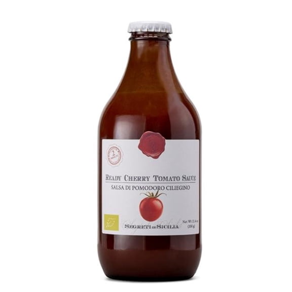 Frantoi Cutrera Organic Cherry Tomato Puree (Passata) - Vegan & Gluten Free Friendly - Good as Pasta Sauce, Pizza Sauce, Sofrito Base & more - No Additives orPreservatives - Imported From Italy