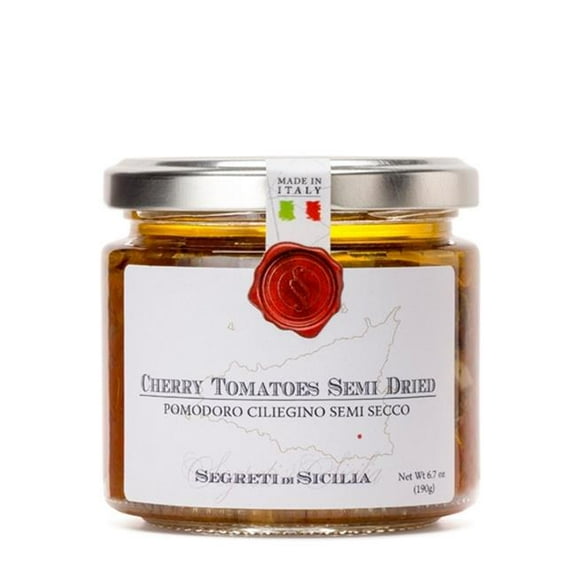 Frantoi Cutrera - Pomodorino Semi Secco - Semi-Dried Cherry Tomatoes in Extra Virgin Olive Oil, Product of Italy, 6.7oz