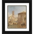 thumbnail image 1 of Franz Alt 12x14 Black Ornate Wood Framed Double Matted Museum Art Print Titled: Rom Forum Boarium (1859), 1 of 5