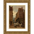 thumbnail image 1 of Franz Alt 17x24 Gold Ornate Framed and Double Matted Museum Art Print Titled - Street in Amsterdam (1854), 1 of 4