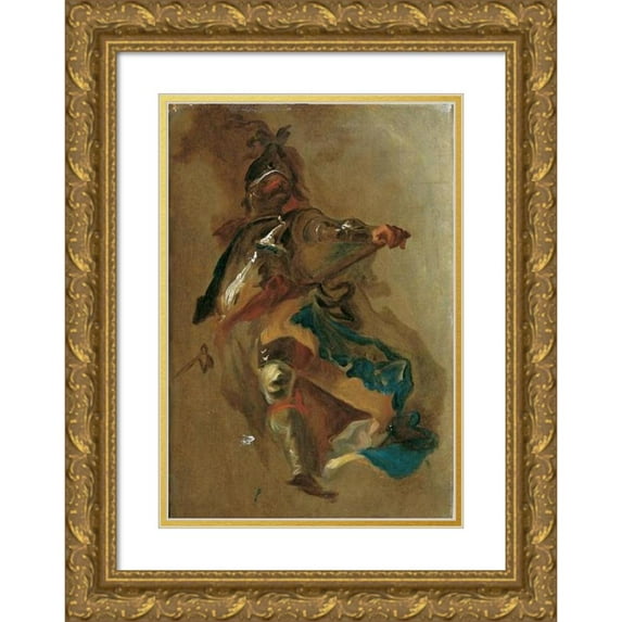 Franz Anton Maulbertsch 11x14 Gold Ornate Wood Frame and Double Matted Museum Art Print Titled - Standing General (1758-1759)