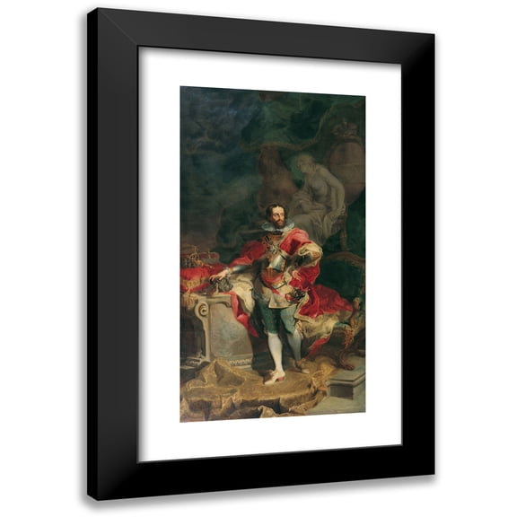 Franz Anton Palko 9x14 Black Modern Framed Museum Art Print Titled - Kaiser Ferdinand I. (1760)