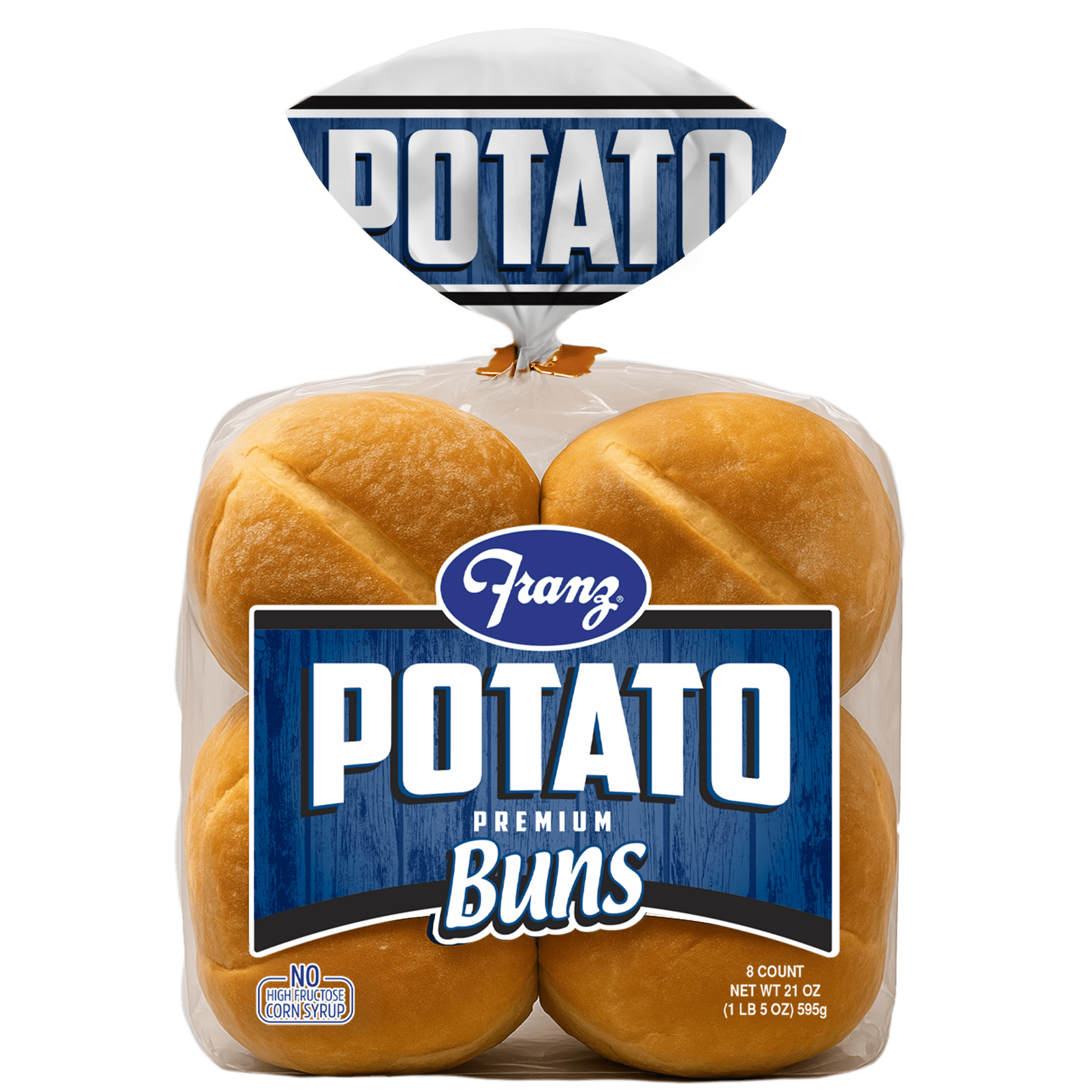 Franz BBQ Potato Hamburger Buns, 21 oz, 8 Count