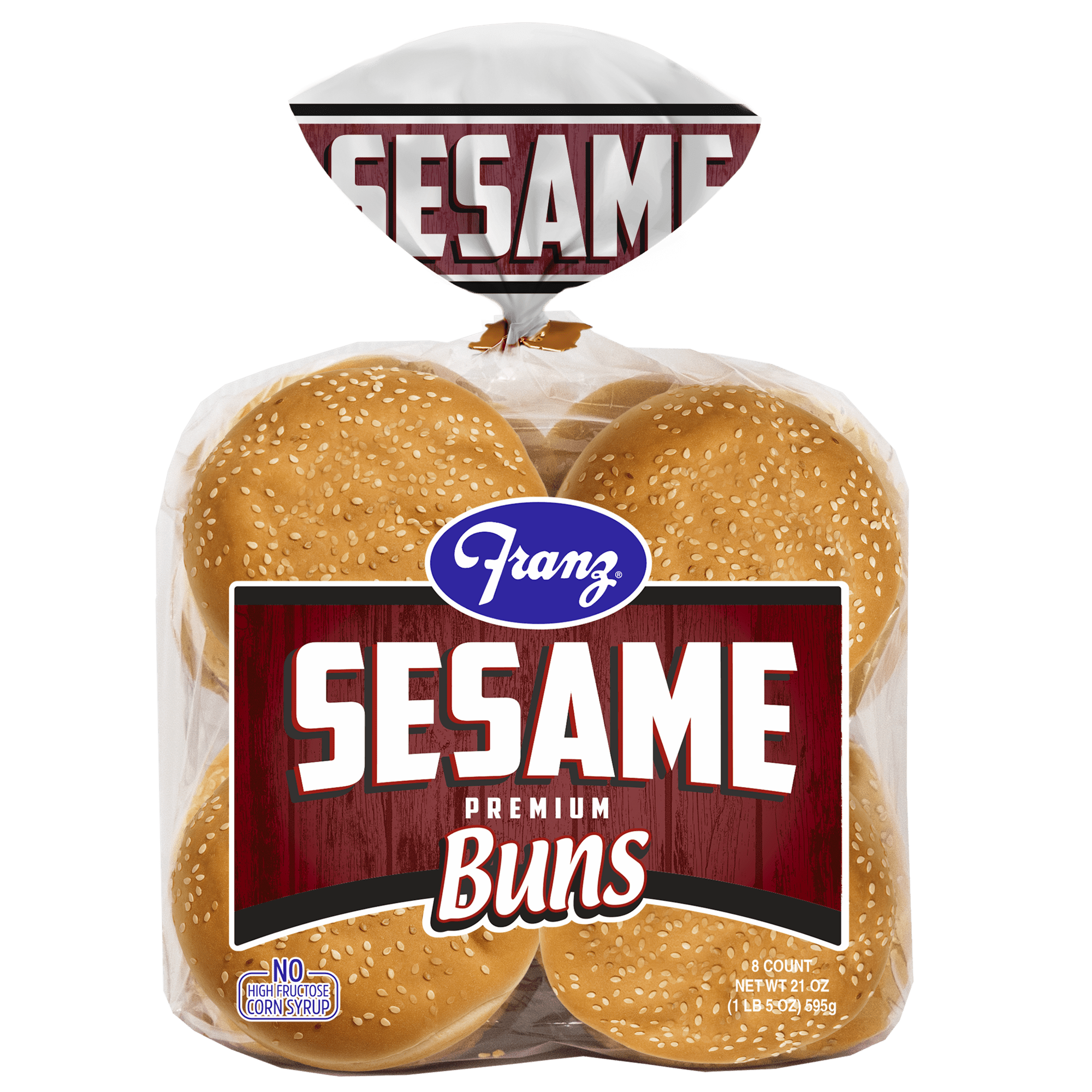 Franz BBQ Sesame Hamburger Bun 8's 21oz