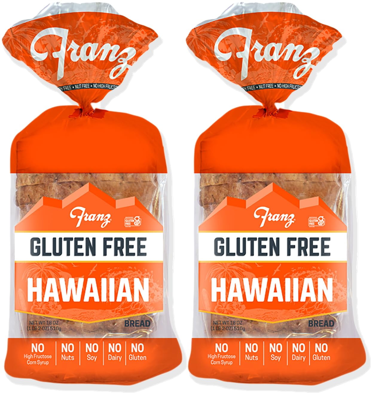 Franz Bakery Gluten Hawaiian Bread 2 Pack (2 x 18oz) WITH Living Chic