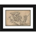 thumbnail image 1 of Franz Cleyn 14x11 Black Ornate Wood Framed Double Matted Museum Art Print Titled: The Sacrifice of Marcus Curtius (1640s), 1 of 5