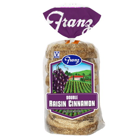 Franz Double Raisin English Muffins, 14 oz, 6 Count