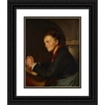 thumbnail image 1 of Franz Eybl 12x14 Black Ornate Wood Framed Double Matted Museum Art Print Titled: Praying Farmer (1845), 1 of 5