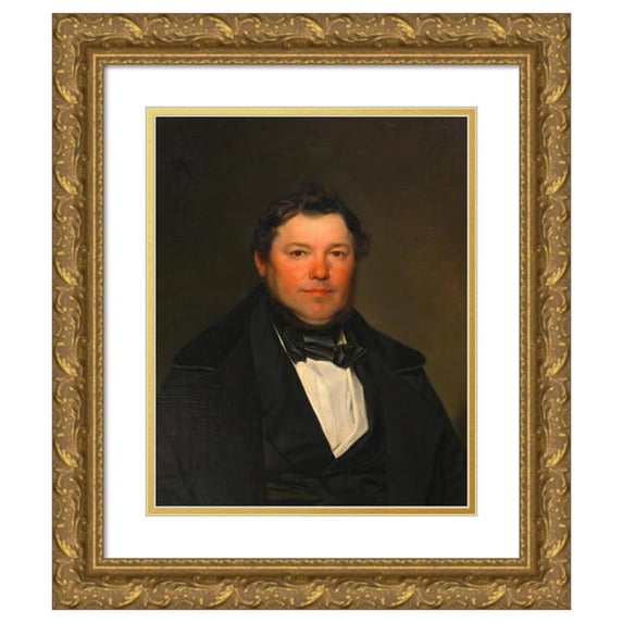 Franz Eybl 20x24 Gold Ornate Framed and Double Matted Museum Art Print Titled - Men's Portrait (Around 1830-1840)