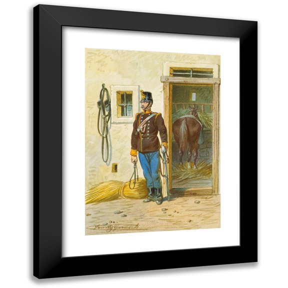Franz Gerasch 18x24 Black Modern Framed Museum Art Print Titled - Soldier 13