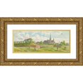 thumbnail image 1 of Franz Gerasch 18x9 Gold Ornate Wood Frame and Double Matted Museum Art Print Titled - Between the Westbahn and Mariahilfer Line (View of the Line Wall), 1 of 4
