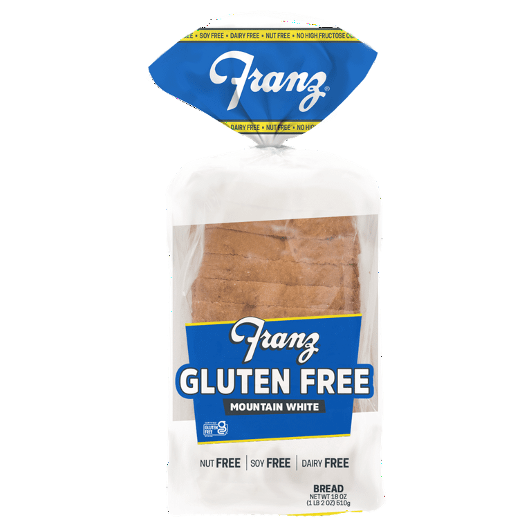 Franz Gluten Free Mountain White Bread Loaf, 18 oz, 14 Count