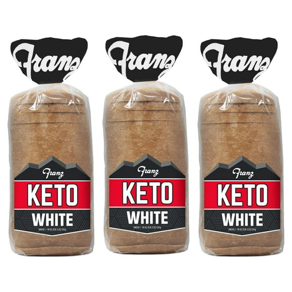 Franz Keto Bread, White, 3 Pack, 1g Net Carb, Super Soft, High Protein, High Fiber, Low Carb Bread, Freshly Baked, Protein Bread, Plant-Based