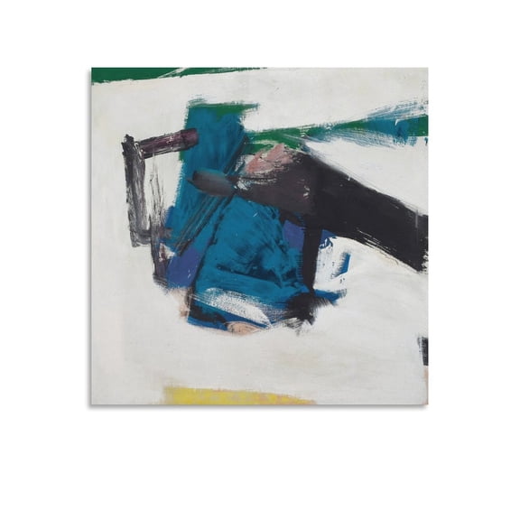 Franz Kline Blue Center Large Canvas Printing Famous Paintings Wall Decoration Painting Artwork Canvas Poster Wall Art Picture Prints Hanging Photo Gift Decor Home Posters Artworks 24x24inch(60x60cm)