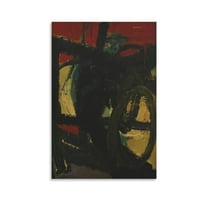 Franz Kline Untitled (12) Large Canvas Printing Famous Paintings Wall Decoration Painting Artwork Wall Art Poster Scroll Canvas Painting Picture Living Room Decor Home 16x24inch(40x60cm)