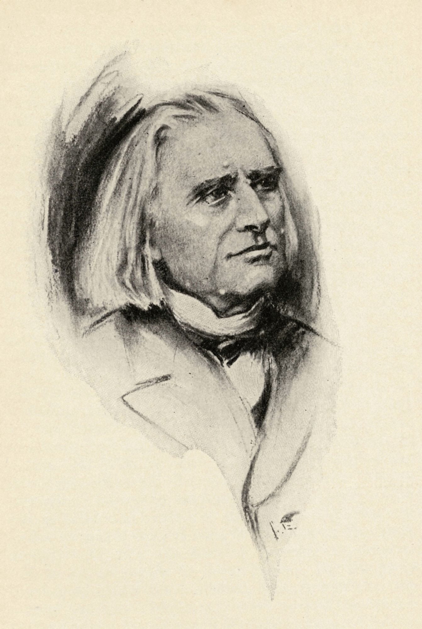 Franz Liszt 1811-1886 Hungarian Pianist And Composer Portrait By Chase Emerson American Artist 1874-1922 Canvas Art - Ken Welsh Design Pics (12 x 18)