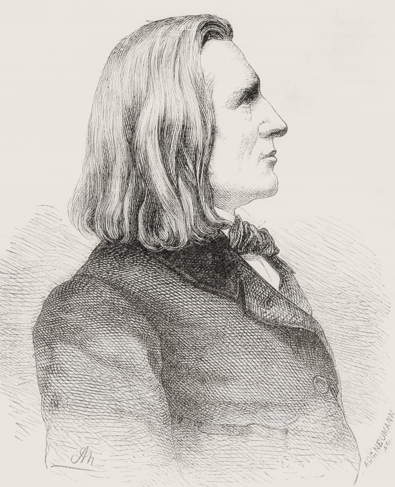 Franz Liszt Aka Franz Ritter Von Liszt 1811 Canvas Art - Ken Welsh Design Pics (12 x 15)