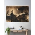 thumbnail image 1 of Franz Liszt At A Piano By Hubert Von Herkomer Poster Wall Art, Modern Wall Decor For Living Room Bedroom, 12x18 UNFRAMED, 1 of 3