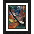 thumbnail image 1 of Franz Marc 14x18 Black Ornate Wood Framed Double Matted Museum Art Print Titled - Deer in the Forest II (1912), 1 of 5